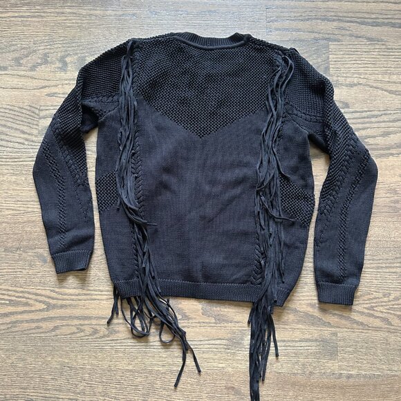 7 For All Mankind Open Weave Fringe Sweater - Picture 2 of 4